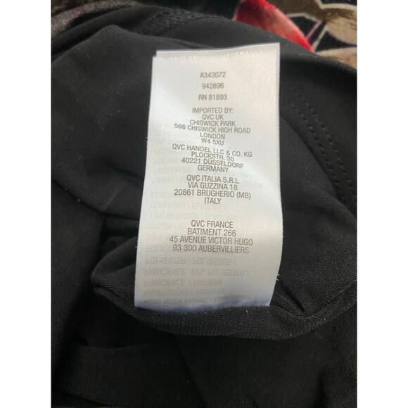 Susan Graver Tunic Women 2X Burnout Velvet Long Sleeve Boat Neck Floral Colorful - Picture 10 of 12